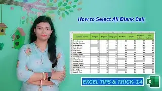 How to select All Blank Cell in one Click in Excel | MS Excel tips & tricks part-14 @DTech Official