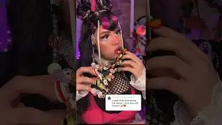 Eating my NAILS, AGAINNN❕🖤🩷 