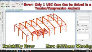 Solution of Important Staad Pro Issues | Instability | Zero Stiffness | Mass Source in Staad Editor