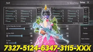 New Update 3.3⚡Best Sensitivity Code + Control Settings Pubg Mobile/Bgmi Sensitivity 2024