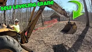 Turning My Backhoe Into A Crane! (Self Leveling)