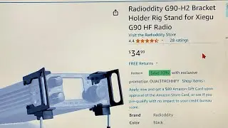 Radioddity G90 H2  rig stand. For Xiegu G90 HF radio.