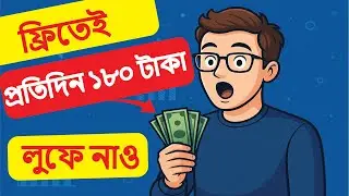 ফ্রিতেই প্রতিদিন ১৮০ টাকা ইনকাম করুন | New income site 2025