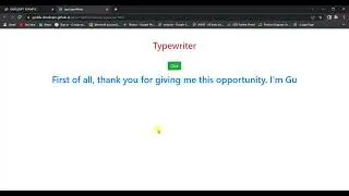 SIMPLE TYPEWRITER IN JAVASCRIPT