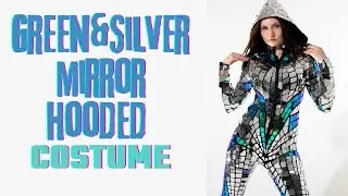 Green&Silver mirror hooded costume