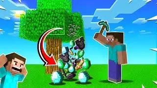 Minecraft But Leaves Gives You OP Loot 🤯
