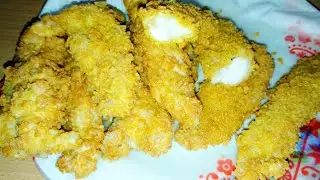 Это вкуснее чем в KFC. Куриные СТРИПСЫ в хрустящей панировке/ Chicken STRIPS in crispy breadcrumbs.