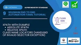 9 XPath Basics in Selenium (Tamil)|Absolute vs. Relative XPath & Handling Invalid Selector Exception