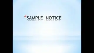 Sample of notice writing || format of notice writing || simple way to notice writing
