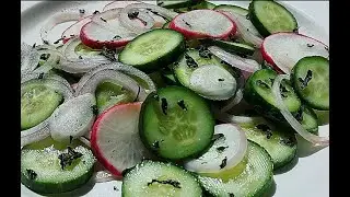 Summer Salad | Summer Radish Salad | Cucumber and Radish Salad