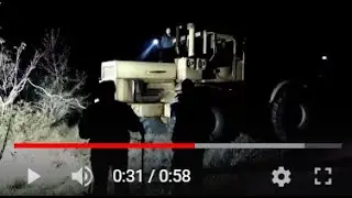 Кабелеукладчик ночью