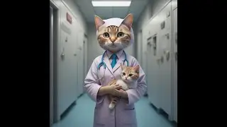 Cats doing human jobs [AI Generated]