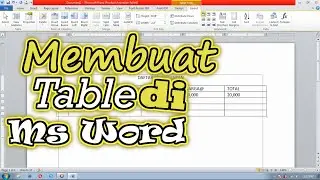 Cara membuat table di microsft word