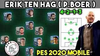 Erik Ten Hag (P. Boer) Pes 2020 Mobile Formation Guide & Tactics | How To Play Erik Ten Hag