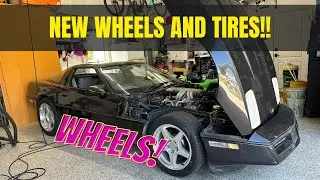 New wheels on the lowered C4 Corvette