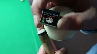 как правильно мелить наклейку на кие