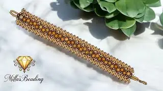 Wooden Lace Gemstone Beading Bracelet 💎 #beadingtutorials #beading #artesanato #beads #artesania