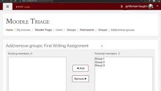 Adding Groups to a Grouping in Moodle