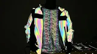 Chinastars Iridescent rainbow reflective fabric for jacket -   the new favorite of fashion designers