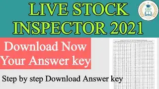 Finally Live stock inspector Official Answer key Released 2021 || LSI Official Answer key By OSSSC