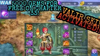 5000 GEMS REWARD! CHAPTER 33?!? VALIR SKIN | Mobile Legends Adventure