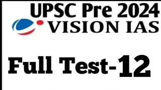 UPSC PT 2024 Test Series | Vision IAS UPSC IAS Pre Test Series | UPSC Full Test | Vision IAS Test