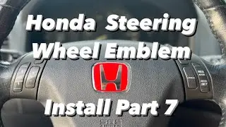 Honda Accord steering wheel emblem install part 7