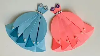 Kağıttan elbise yapımı…👗Paper dress making 