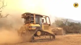 Two private contractor dozer operators work on building fire lines west of Cachagua on the #Soberane