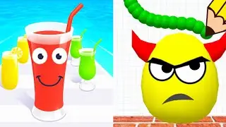 Draw To Smash vs Juice Run 3D / Satisfying Gameplay All Android Levels