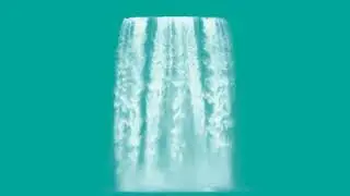 Water falling on green screen video for editing - 3d vfx water falling green screen video