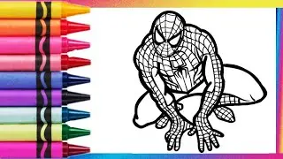 Drawing and coloring a Spiderman🕷🕸🤩 Easy Spiderman drawing #spiderman #spidermandrawing #spider