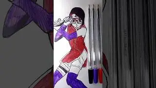 Рисуем Сараду Учиха 👓 BORUTO #Shorts