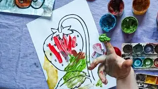 Творческий релакс. Рисует двухлетний ребенок. И такое каждый день!