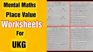 Mental Maths and Place Value Worksheets for UKG |#kidslearning #ukg #ukgmaths