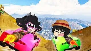 ¡SUPER AUTOS COHETE EN GTA V! 😱😂 CARRERA de GTA V con Los PANAS