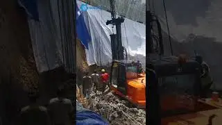 Mini rotary drilling rig work is in Indonesia
