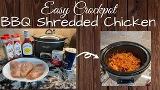Easy Crockpot BBQ Shredded Chicken