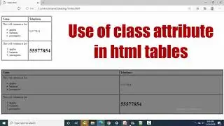 Web designing ! Lec 49 Use of class attribute in html tables
