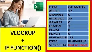 Vlookup with if function | 