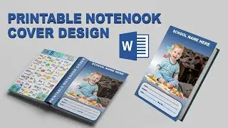 Printable Cover Page Design in  MS Word  || Both Side Notebook Cover Page Design