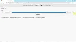 price range slider with javascript