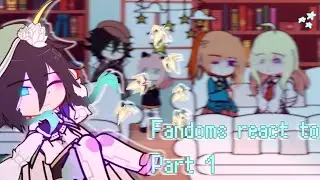 Fandoms react to/Part 1/yttd, drv3,s×f, bsd, genshin/Kaede, Sara, Venti, Anya, Ranpo/bad eng