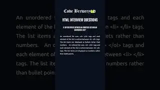 8. Differentiate between an Ordered list and an Unordered list?