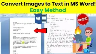 Convert Image To Text in MS Word For Free📝 Quick & Easy Method!