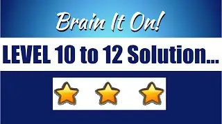 Brain It On! - Physics Puzzle Game Level 10, 11, 12 Solution.