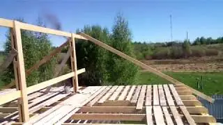 Стропильная система своими руками. Запил стропильных ног.
