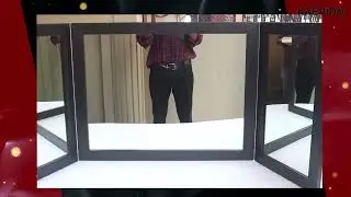 Kaevion 3-Panel Folding Wall Mirror | Adjustable Full-Length Mirror for Dressing & Makeup Home Décor