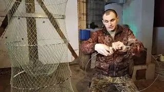 Готовлюсь к открытой воде, делаю рыболовные "Фитили"( вентерь, ятерь, крылена)