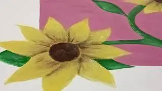 [TIMELAPSE] Acrylic Sunflowers 🌻 and a Bee 🐝🎨🖌️